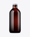 Dark Amber Beer Bottle Mockup