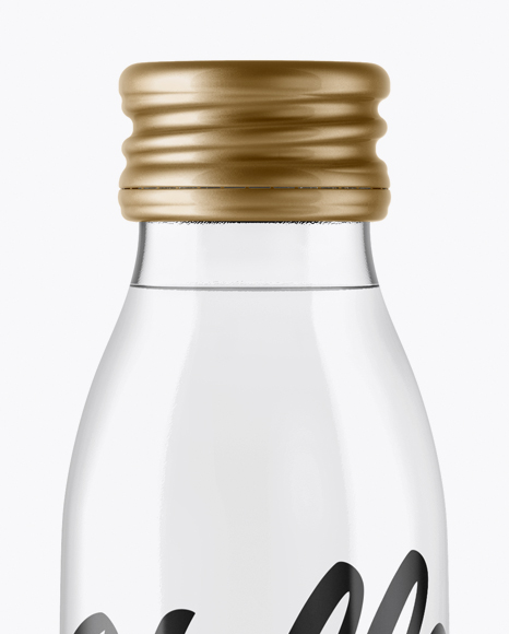 Clear Glass Water Bottle Mockup