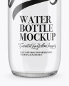 Clear Glass Water Bottle Mockup