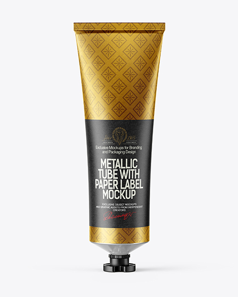 Matte Metallic Sauce Tube Mockup