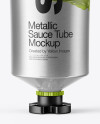 Matte Metallic Sauce Tube Mockup