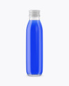 Clear Glass Blue Drink Bottle Mockup