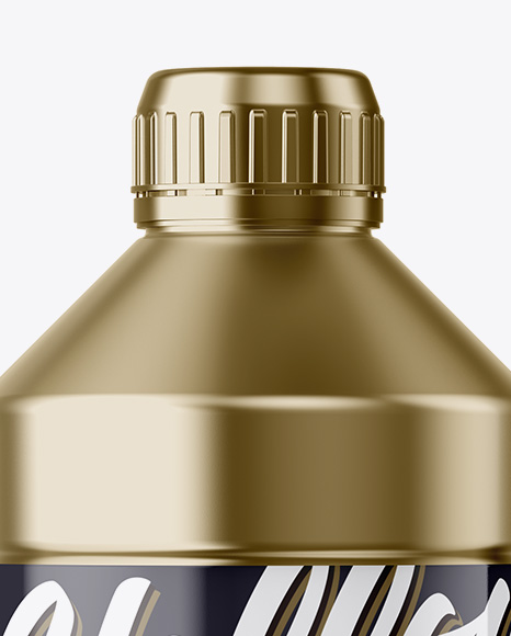 Metallic Plastic Bottle Mockup