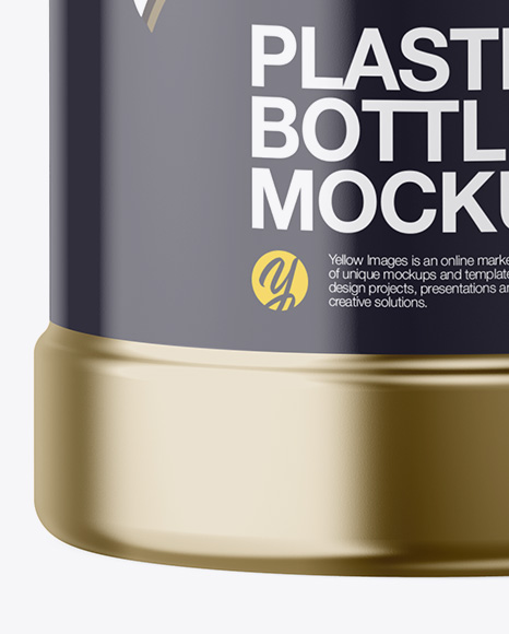 Metallic Plastic Bottle Mockup