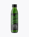 Green Glass Drink Bottle Mockup