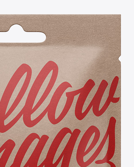 Kraft Stand Up Pouch Mockup - Front View