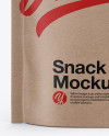 Kraft Stand Up Pouch Mockup - Front View