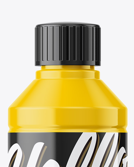 Glossy Plastic Bottle Mockup