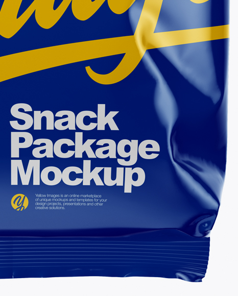 Glossy Snack Package Mockup