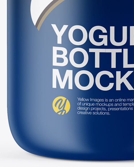 Matte Yogurt Bottle Mockup