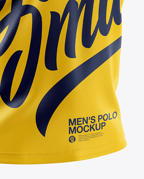 Men's Polo Mockup - Half Side View