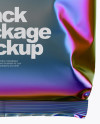 Holographic Foil Snack Package Mockup