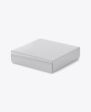 Glossy Paper Box Mockup - Half Side View (High-Angle Shot)