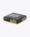 Glossy Paper Box Mockup - Half Side View (High-Angle Shot)