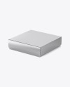 Metallic Paper Box Mockup - Half Side View (High-Angle Shot) Metallic Paper Box Mockup - Half Side View (High-Angle Shot)