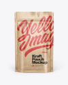 Kraft Paper Stand-Up Pouch Mockup