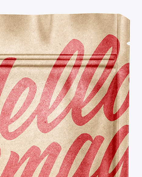 Kraft Paper Stand-Up Pouch Mockup