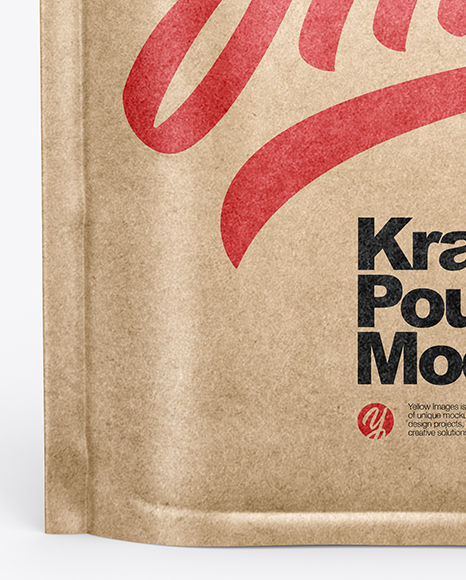 Kraft Paper Stand-Up Pouch Mockup