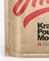 Kraft Paper Stand-Up Pouch Mockup