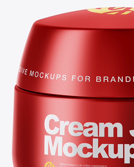 Matte Metallic Cream Jar Mockup