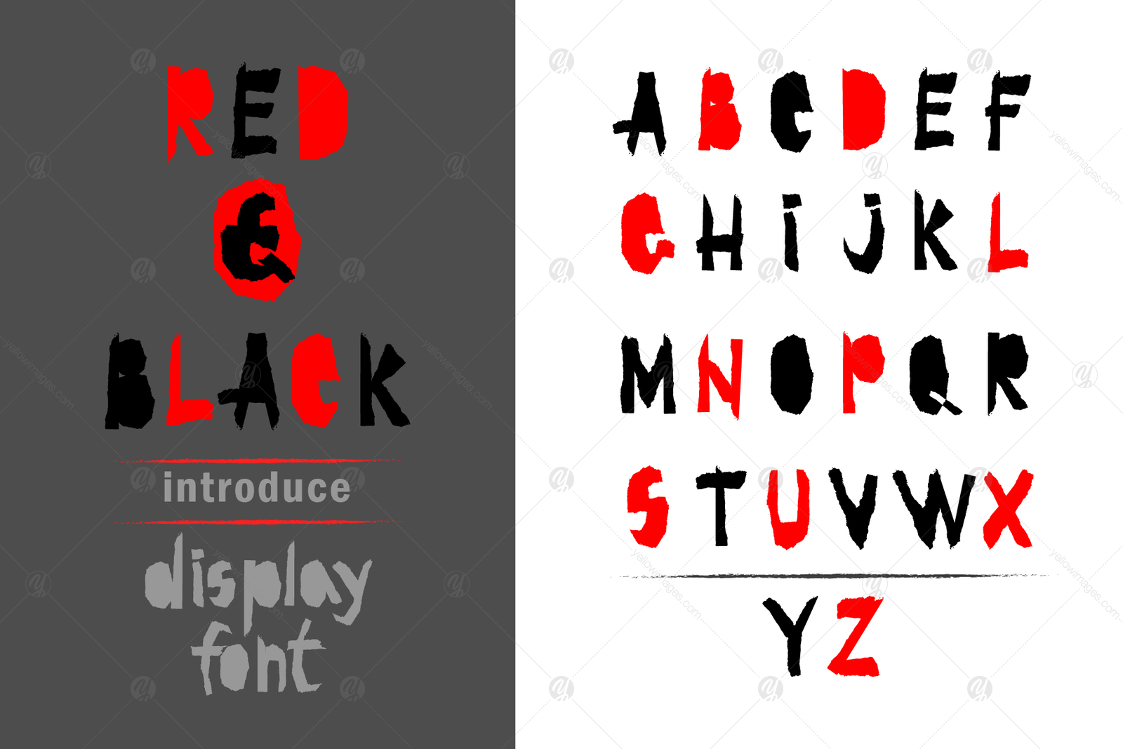 Red-and- Black OTF font. Red-and- Black OTF font.