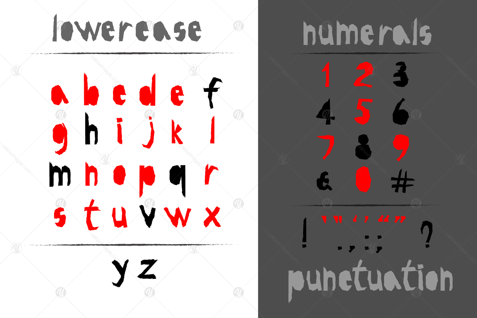 Red-and- Black OTF font.