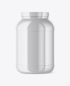 Glossy Protein Jar Mockup