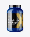 Glossy Protein Jar Mockup