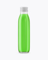 Clear Glass Green Drink Bottle Mockup