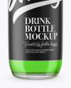 Clear Glass Green Drink Bottle Mockup