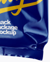 Glossy Snack Package Mockup - Half Side View