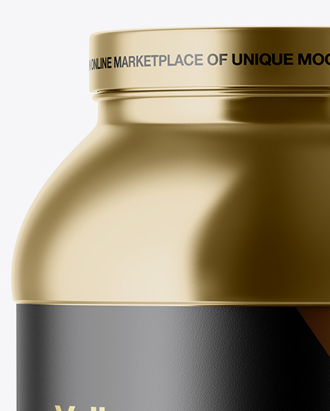 Metallic Protein Jar Mockup