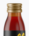 Amber Glass Red Drink Bottle Mockup