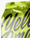 Metallic Snack Package Mockup - Half Side View