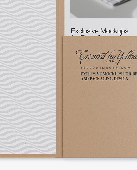 Opened Textured Folder Mockup