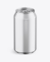 Aluminium Can With Metallic Finish Mockup - Front View (High-Angle Shot)