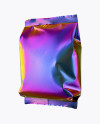 Holographic Foil Snack Package Mockup - Half Side View