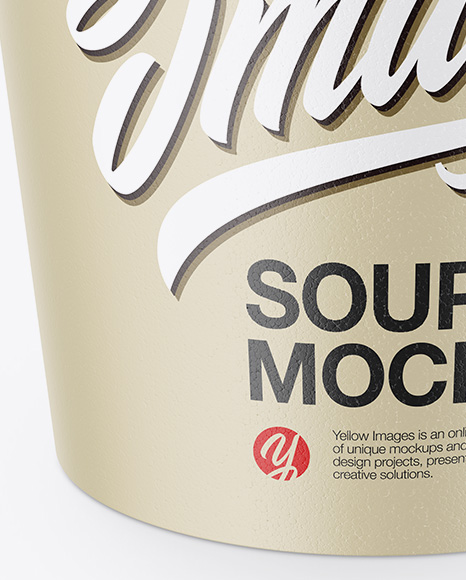 Textured Soup Cup Mockup