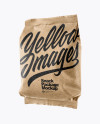 Kraft Paper Snack Package Mockup - Half Side View