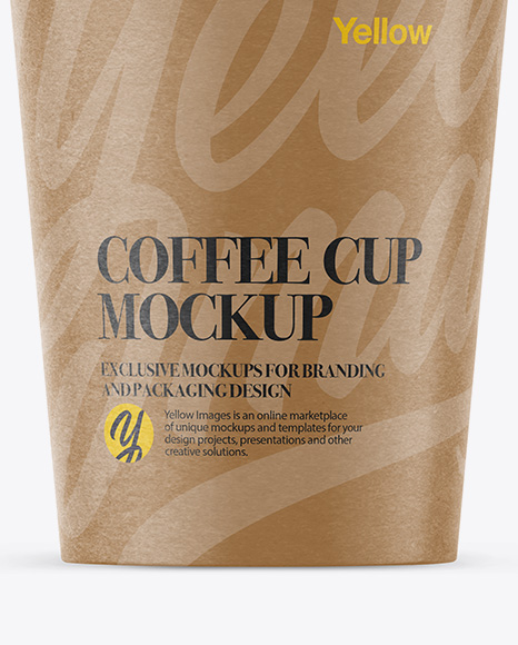 Paper Coffee Cup Mockup - Front View