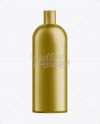 Gold Plastic Cosmetic Bottle with Lid - 1000 ml