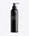 Black Plastic Cosmetic Bottle with Batcher - 200 ml