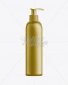 Gold Plastic Cosmetic Bottle with Batcher - 250 ml