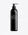 Black Plastic Cosmetic Bottle with Batcher - 300 ml