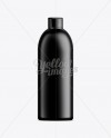 Black Plastic Cosmetic Bottle with Cap - 500 ml