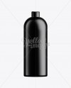 Black Plastic Cosmetic Bottle with Cap - 1000 ml