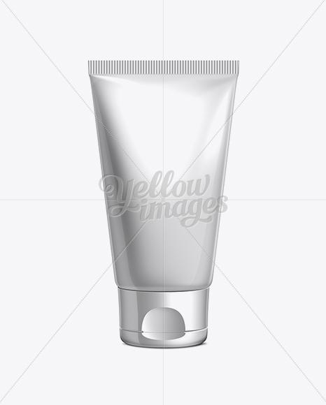 White Plastic Cosmetic Tube With Cap - 50ml