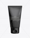 Black Plastic Cosmetic Tube With Cap - 50ml