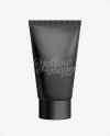 Black Plastic Cosmetic Tube With Cap - 50ml