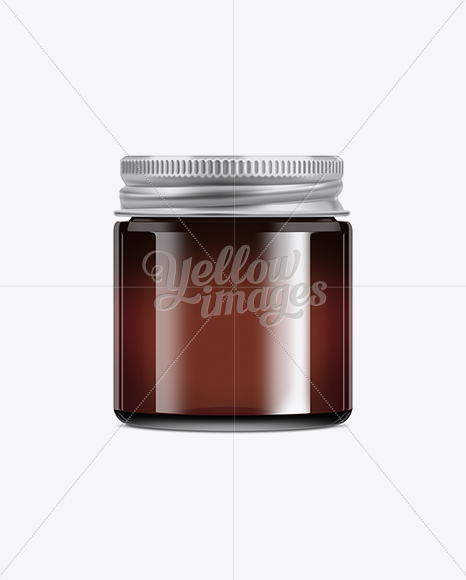 Dark Brown Glass Jar With Metal Lid - 100ml